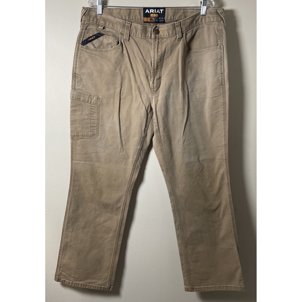 Lot Of 3 Ariat Rebar Mens Size 38X29 M4 Low Rise Straight Leg Carpenter Pants